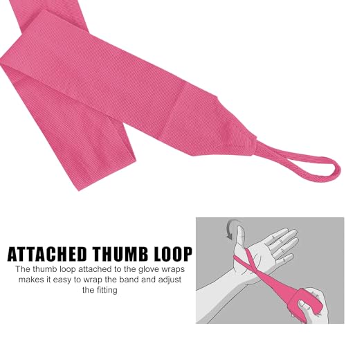 Farabi Sports Adulto Vendas Boxeo 4 Metros de Largo Vendas Boxeo Hombre & Mujer Vendas de Boxeo con Par para MMA, Muay Thai, Entrenamiento, Kickboxing y Deportes de Combate (Pink) - imagen 4