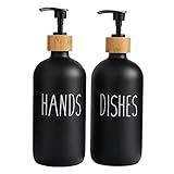 dosificador jabon cocina encastrado Reutilizable y duradero: este juego de dispensador de jabón para platos y manos incluye dos bombas de plástico premium sin BPA, cada bomba está diseñada para proporcionar bombas potentes y duraderas con más jabón líquido por prensa. Nuestra botella dispensadora de vidrio sostenible, resistente a la oxidación y de alta calidad se puede llenar y volver a llenar con su jabón para platos y jabón para manos favorito.