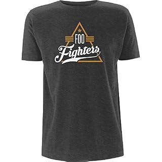 Rock Off Grey Foo Fighters Triangle Officiel T-Shirt Hommes Unisexe - Les Beatles, Paul McCartney, John Lennon, RIngo Starr, George Harrison