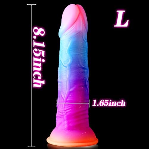 Realistic Dildo Luminous Suction Cup G-spot Anal Dildo Dilator Trainer (L) — 사진 4
