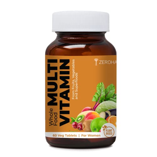 ZEROHARM Whole Food Multivitamin 60 Tablets | Women Multivitamin & Multimineral | Vitamin A, C, D, Folic acid, Biotin | Iron, Magnesium, Zinc, Potassium | Skin, energy & immunity, mood & bones ZEROHARM Whole Food Multivitamin 60 Tablets | Women Multivitamin & Multimineral | Vitamin A, C, D, Folic acid, Biotin | Iron, Magnesium, Zinc, Potassium | Skin, energy & immunity, mood & bones
