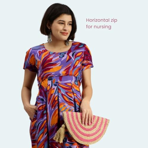 Image of Morph Maternity | Maternity Dresses for Women | Fits During Pregnancy & Post Pregnancy | Back Tie to Adjust