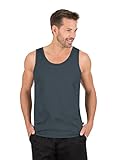Weiter Ausschnitt Trigema Herren Top Trägershirt 636401, Grau (anthrazit), Medium
