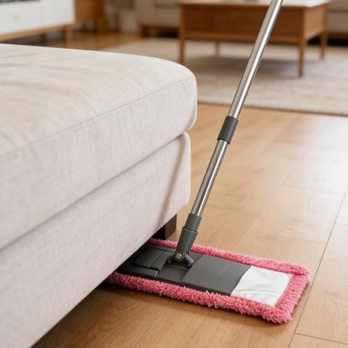 Mopa de limpieza seco y húmedo con mango ajustable para azulejos y paredes de hogar 4