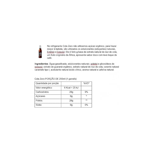 Wewi Cola Zero Garrafa 255Ml