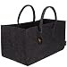 Produktbild Rubberneck Allzweck Filztasche mit Tragegriffen aus Filz, Faltbare Einkaufs-Taschen mit Henkel, Einkaufskorb, Tragetasche, 50x25x25cm, Anthrazit