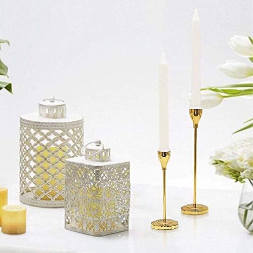 simpdecor Set of 2 Candle Holders Brass Candlestick Holder Metal Candelabra for 2cm Thick Taper candles