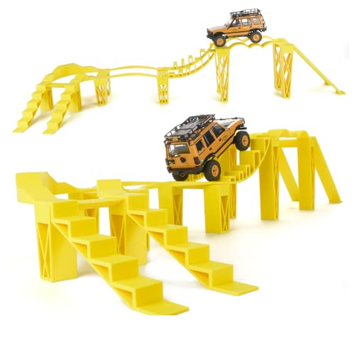 RC Remote Control Car Climbing and Balance Challenge Bridge 3D Printed - 1/24 & 1/18 Scale Off-Road Obstacle Course (Truck Not Included)