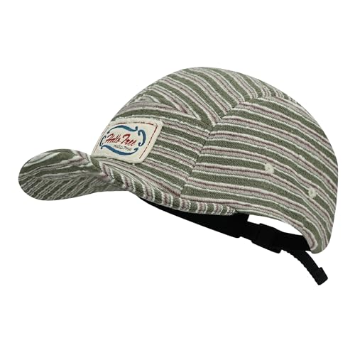 Croogo Short Brim 5 Panel Hat Vintage Striped Baseball Cap,Green-BSWD2512