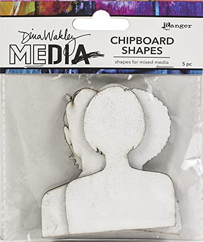 Ranger Dina Wakley Media Chipboard Shapes Passport Photos Pack of 5