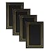 DesignOvation Traditional Photo Album Set of 4, 300, Black