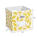 MAX Houser Fabric Storage Bins Cubes Baskets Containers with Dual Plastic Handles for Home Closet Bedroom Drawers Organizers, Flodable, Set of 6 (Yellow)