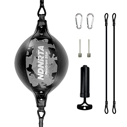 Ndnrta Double End Bag, Boxing Set, Quick Improvement Boxing Training Kit, Floor To Ceiling Rope, Double End Punching Bag,Leather Boxing Ball, Boxing Equipment, Floor To Ceiling (Camouflage) #TOP2