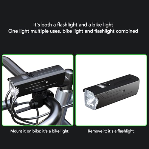 Luz de bicicleta frontal para ciclismo nocturno con faro recargable 6