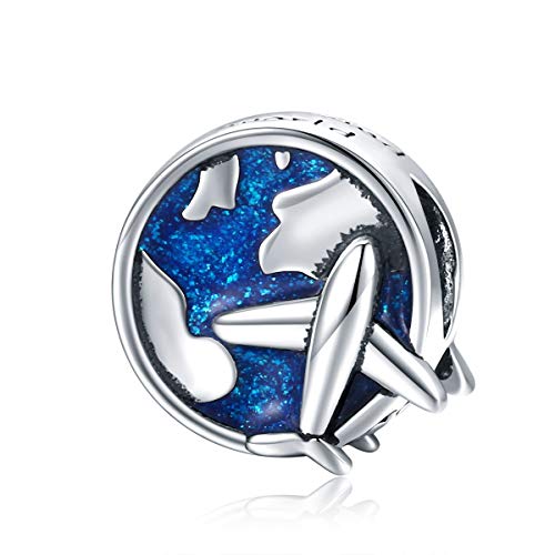 Plata de ley 925 en este abalorio de viaje de alta joyería para pulsera