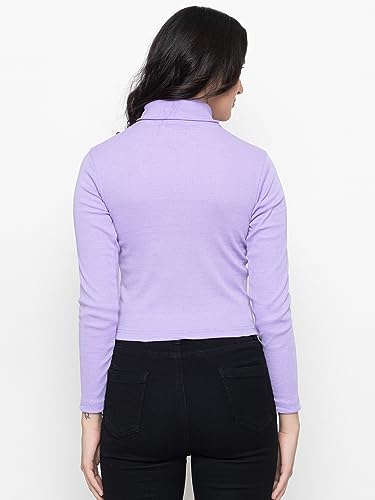 Image of Kepa Women Cotton High Neck Top Full Sleeve T Shirt