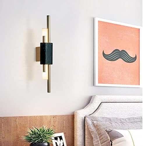 FairUo Wandlampen, 6W Led Wall Lamp Marmeren Acryl Licht Luxe Sconce Licht Licht Lide Room Bhe Slaapkambadebadbadbade Hotel Lobby Aisle Trapverlichting/B photo 2