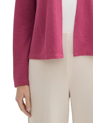 TOM TAILOR Damen Basic T-Shirt Cardigan, pink velvet, XL – Ansicht 4