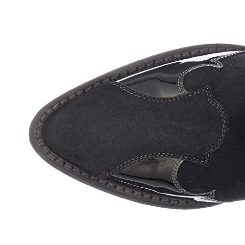 Lucchese Womens Stacy Pointed Toe Chelsea Casual Boots Ankle High Heel 3" & Up - Black - Size 9 B #TOP4