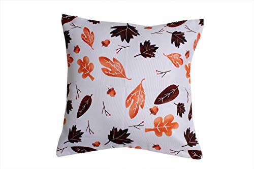Image of RD TREND Jute Cushion Covers 16x16 Inch - Set of 5 | Digital Printed Decorative Throw Pillow Covers for Sofa, Couch, Living Room & Bedroom | Cushion Cases (Without Fillers)-White