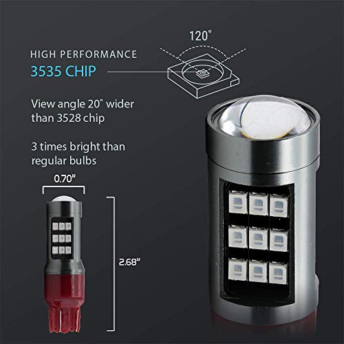 image for Syneticusa 7443 Red LED Stop Brake Flash Strobe Rear Alert Safety Warn