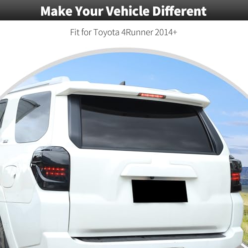 CheroCar Smoked Black Tail Light Cover Guard Trim Replacement TailLight Cover ABS Exterior Accessories for 2014-2026 Toyota 4Runner by CheroCar - Used condition - Image 2