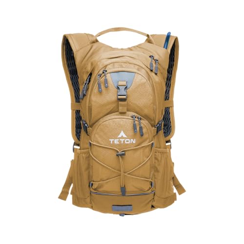 Teton Oasis Hydration Backpack – Lightweight Water Pack with Bladder for Hiking, Running, Cycling, Biking – 18L/22L Sizes – Sewn-in Rain Cover – Fits Men and Women