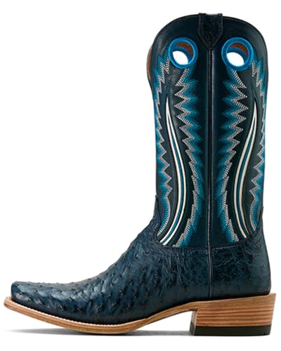 ARIAT Men's Exotic Full-Quill Ostrich Futurity Outlaw Tall Western Boot Square - 10058166 10.5 D(M) US Blue2