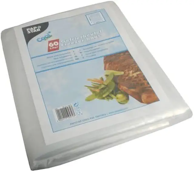 Papstar Große Gefrierbeutel LDPE 60 l 90x50 cm transparent 50 Stück