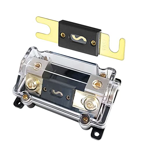 Apeixoto 150A Inline Anl Fuse Holder For Car Audio Amplifier 0/2/4 Gauge Awg Fuse Holder With 150 Amp Fuse And Insulating Cover 150A #TOP15