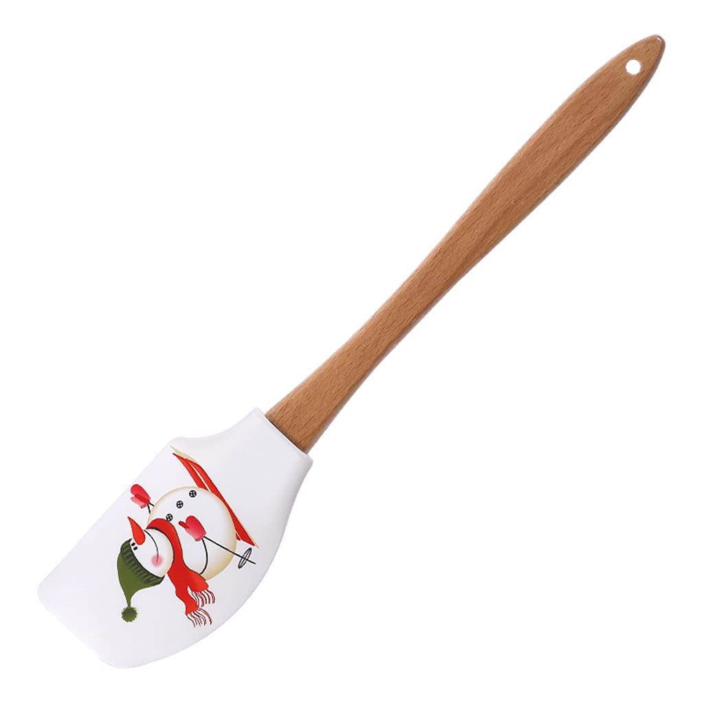 Buxuaaaa Food Grade Silicone Spatula Kitchen Utensils for Baking Cooking and Mixing High Non Stick, 4 Patterns Cake Cream Spatula Dough Butter