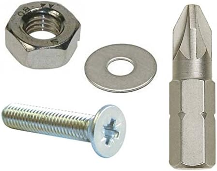 AHC 12mm Button Head Bolts / Screws (4 Pack) M12 x 50mm A2 Stainless Steel Socket Allen Key Dome Head Bolt Free Allen Key, Nuts and Washers