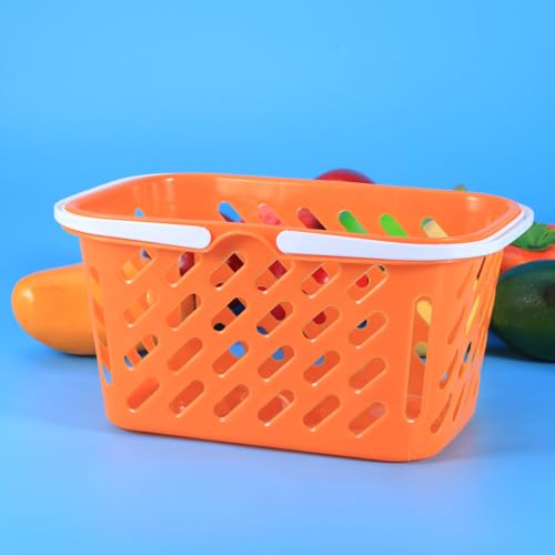 Cesta organizadora multiusos de plástico para lavandería y juguetes, pack de 3 5