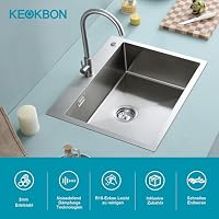 KEOKBON Spülbecken 60 x 50 cm Nano Silber – Ansicht 8
