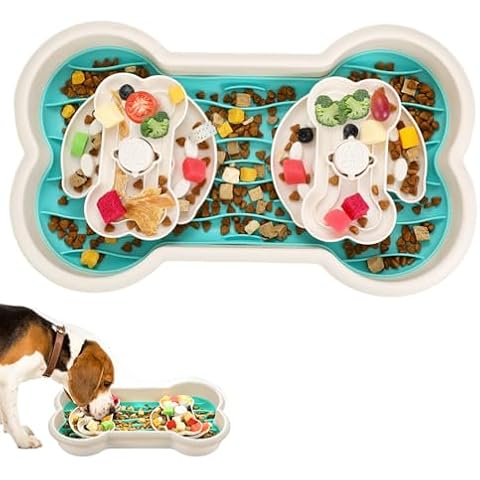 Tivray Slow Feeder Dog Bowls Large Breed, Diffcult Dog Slow Feeder Bowl - Helps Slow Down Eating Reduces Boredom Bloat Stop, Interactive Puzzle Feeder Slow Eating Dog Bowl for Medium and Large Dogs Cover
