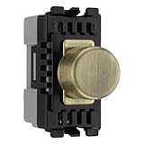 BG RABDLT Antique Brass Trailing & Leading Edge Dimmer Module Grid Light Switch