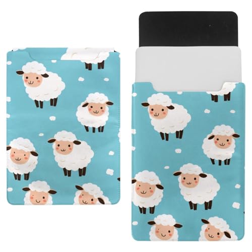 Housse ordinateur 13.8 pouces doublure velours hollandais bleu
