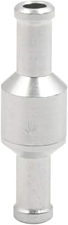 X AUTOHAUX 8mm 5/16'' Fuel Non Return One Way Check Valve Petrol Diesel Aluminium Alloy - Overall Length 50mm