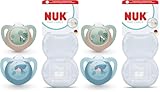 NUK First Choice Baby Schnuller | 6-18 Monate | Kiefergerechte Beruhigungssauger | Beruhigt 99%...