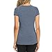 GLAMIX Women's Maternity Active Tops Short Sleeve Yoga Shirts Workout Athletic Pregnancy Clothes Heather Navy