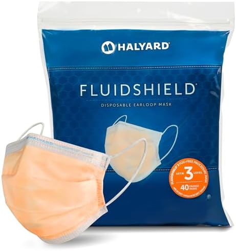 HALYARD FLUIDSHIELD 3 Procedure Mask without fog, with soft SO lining