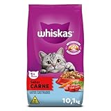 whiskas Ração Whiskas Para Gatos Adultos Castrados Sabor Carne - 10,1Kg