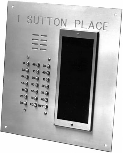 Alpha Communications VI402/021D Stainless Steel (Vandal-Resistant) Lobby Panels - 21-Buttons; Flush or Surface Mount; Included Speaker Components and Alphabetical Directory