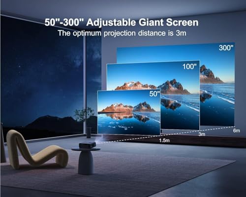 Image of Certified 4K GTVS AUN Elite Pro HDR10, 22000 Lumens, 1080p Native Projector 4K Ultra HD, AI Fully Automatic Focus, HDMI ARC, Hotstar, Prime, Zee5 & Supports All OTT Apps, AUN Projector for Room