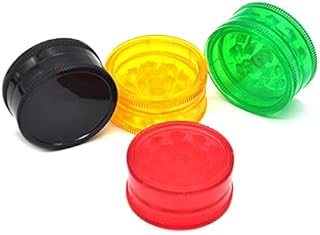 Plastic Herb Grinder 3 Part Mini Magnetic Shark Teeth Assorted Colours, 40mm 3 Piece Herb Grinder, 6 Colours to Choose from, Portable and Pocket Size, Smell Proof Airtight Storage
