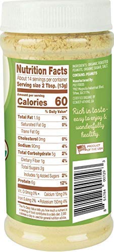 Pb2 Organic Powdered Peanut Butter - Usda Organic Certified, Non-Gmo Project Verified, Gluten-Free - 6.5 Oz - Pack Of 2 #TOP2