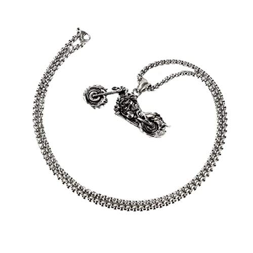 GALPADA 1Pc Colar De Motocicleta De Aço Inoxidável Colar Masculino Para Hombres Urn Colar Masculino