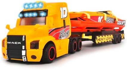 Dickie, 203747009, Tekne Taşıyıcı Tır, Sesli, Işıklı, 41cm, Sea Race Truck - Görsel 1