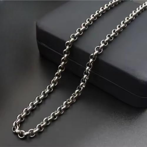 Image of THE MEN THING Chain for Men, Luxury Pure Titanium Steel Chain | Silver Stainless Steel Chain | Necklace Jewellery for Men & Boys