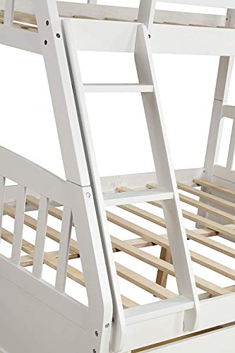 Twin-Over-Full Bunk Bed With 2 Drawers, Twin Bunk Bed With Ladders, Bunk Bed For Kids, Teens Bedroom, Guest Room Furniture #TOP3